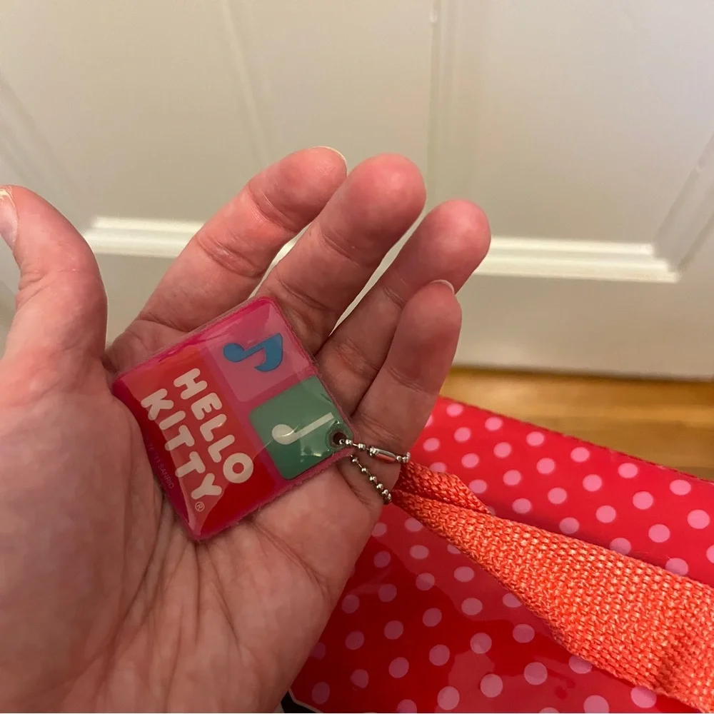 Hello Kitty 2011 Sanrio Red Polka Dot Pvc Plastic Travel Bag Roll Up EUC